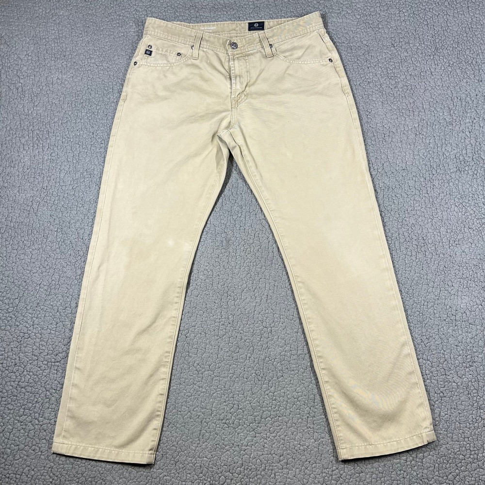 AG Adriano Goldschmied The Graduate Tailored Leg Khaki Pants Mens 32R 1174MRTCBG